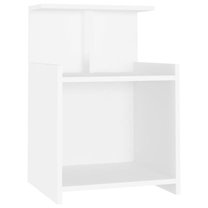 vidaXL Bed Cabinets 2 pcs White 40x35x60 cm Engineered Wood