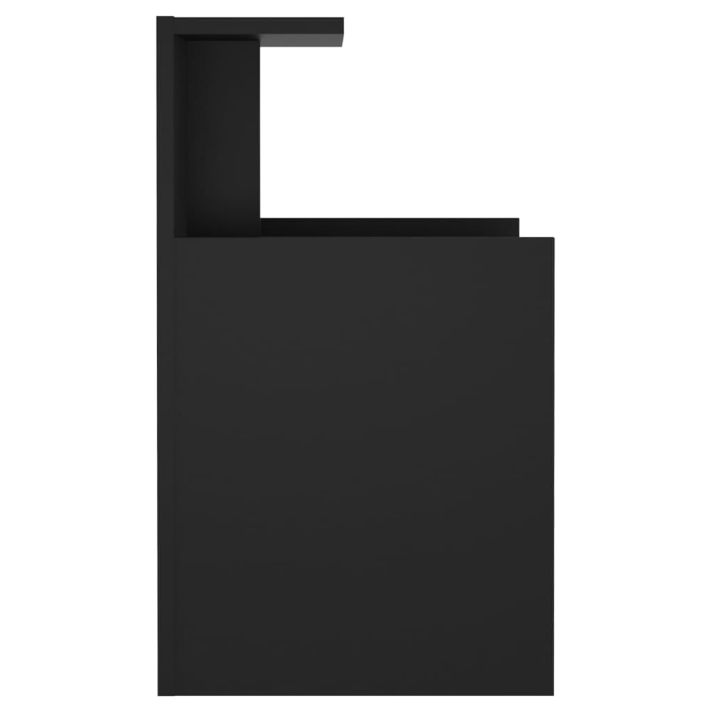 vidaXL Bed Cabinet Black 40x35x60 cm Engineered Wood