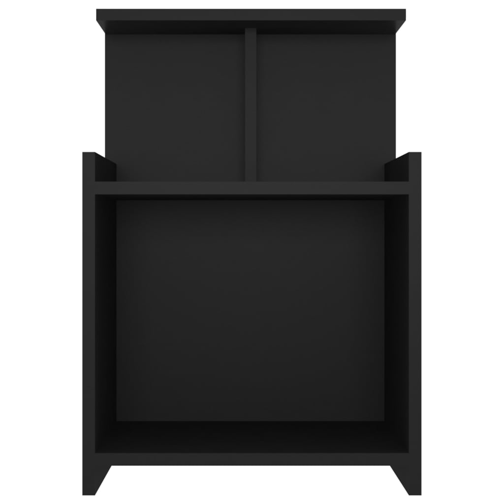 vidaXL Bed Cabinets 2 pcs Black 40x35x60 cm Engineered Wood
