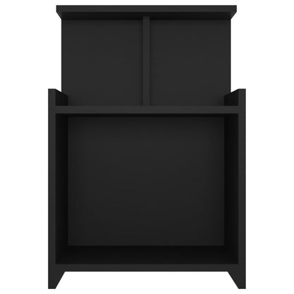 vidaXL Bed Cabinets 2 pcs Black 40x35x60 cm Engineered Wood