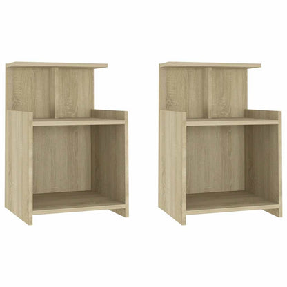 806182 vidaXL Bed Cabinets 2 pcs Sonoma Oak 40x35x60 cm Engineered Wood