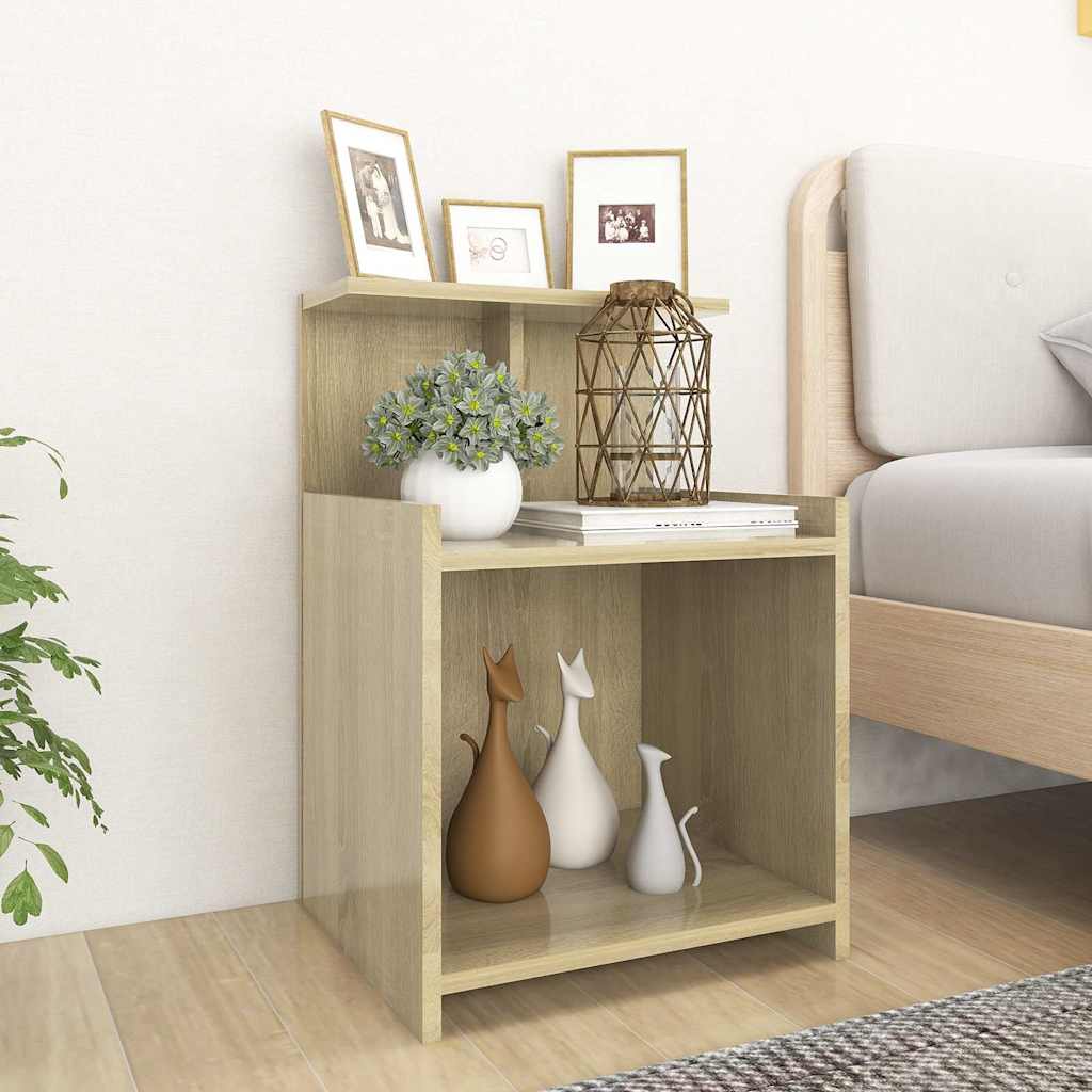 806182 vidaXL Bed Cabinets 2 pcs Sonoma Oak 40x35x60 cm Engineered Wood
