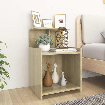 806182 vidaXL Bed Cabinets 2 pcs Sonoma Oak 40x35x60 cm Engineered Wood