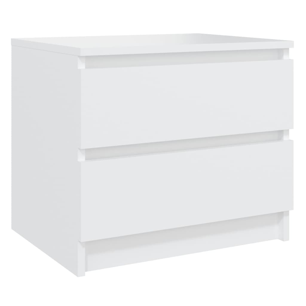 806194 vidaXL Bed Cabinets 2 pcs White 50x39x43,5 cm Engineered Wood