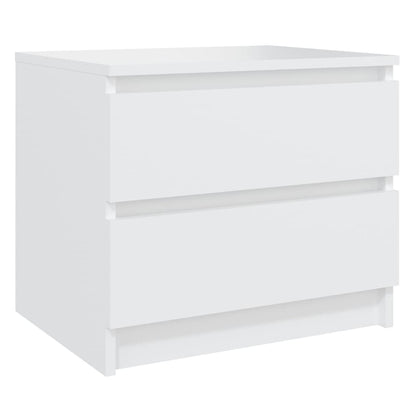 806194 vidaXL Bed Cabinets 2 pcs White 50x39x43,5 cm Engineered Wood