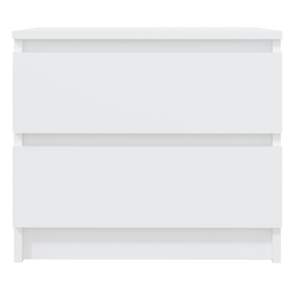 806194 vidaXL Bed Cabinets 2 pcs White 50x39x43,5 cm Engineered Wood