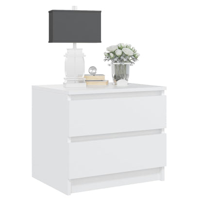 806194 vidaXL Bed Cabinets 2 pcs White 50x39x43,5 cm Engineered Wood