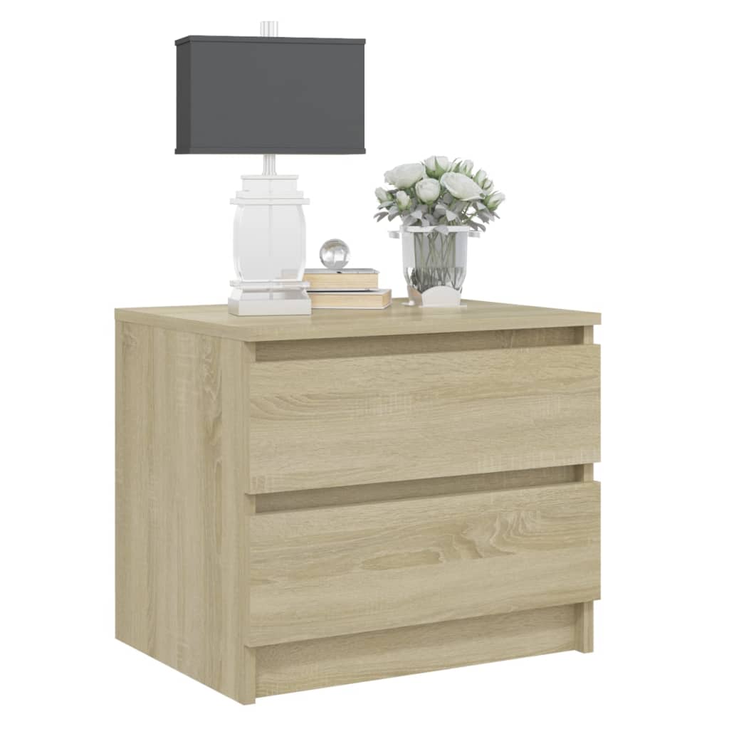 806199 vidaXL Bed Cabinet Sonoma Oak 50x39x43,5 cm Engineered Wood
