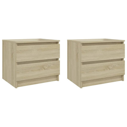 806200 vidaXL Bed Cabinets 2 pcs Sonoma Oak 50x39x43,5 cm Engineered Wood