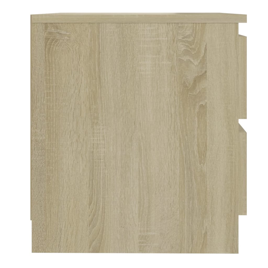 806200 vidaXL Bed Cabinets 2 pcs Sonoma Oak 50x39x43,5 cm Engineered Wood