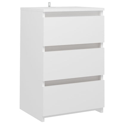 806211 vidaXL Bed Cabinet White 40x35x62,5 cm Engineered Wood