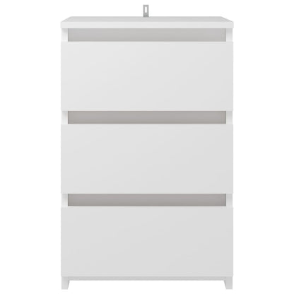 806211 vidaXL Bed Cabinet White 40x35x62,5 cm Engineered Wood