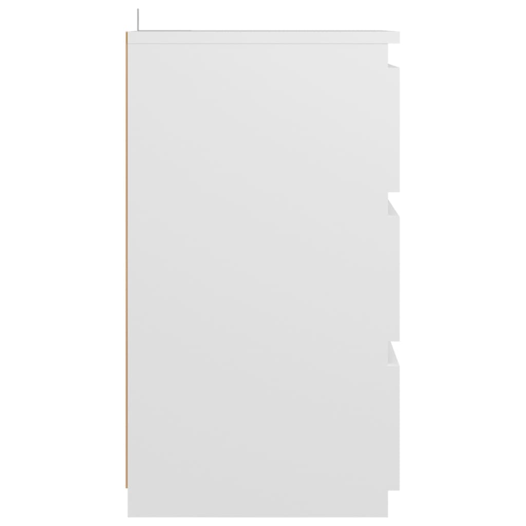 806211 vidaXL Bed Cabinet White 40x35x62,5 cm Engineered Wood