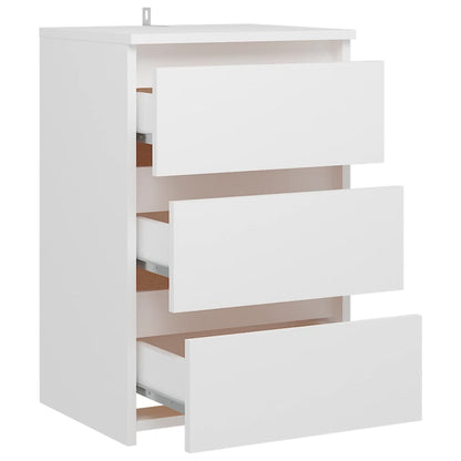 806211 vidaXL Bed Cabinet White 40x35x62,5 cm Engineered Wood