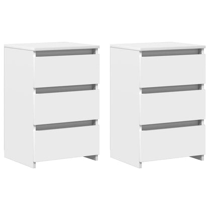 806212 vidaXL Bed Cabinets 2 pcs White 40x35x62,5 cm Engineered Wood