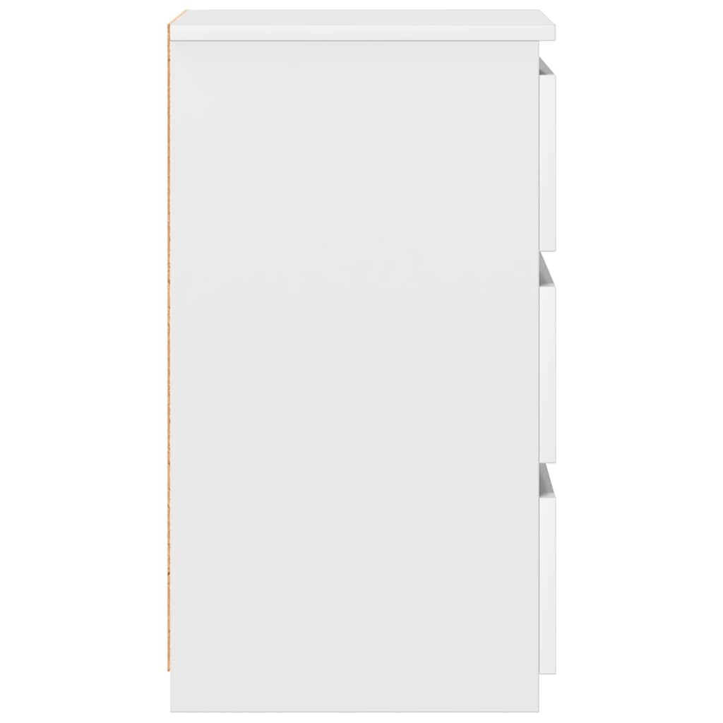 806212 vidaXL Bed Cabinets 2 pcs White 40x35x62,5 cm Engineered Wood