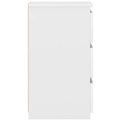 806212 vidaXL Bed Cabinets 2 pcs White 40x35x62,5 cm Engineered Wood
