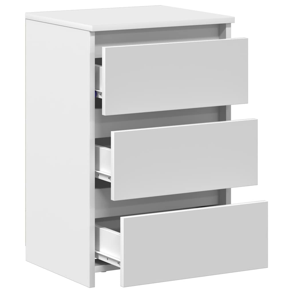806212 vidaXL Bed Cabinets 2 pcs White 40x35x62,5 cm Engineered Wood