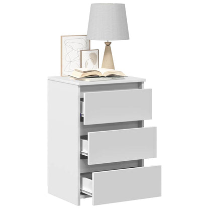 806212 vidaXL Bed Cabinets 2 pcs White 40x35x62,5 cm Engineered Wood