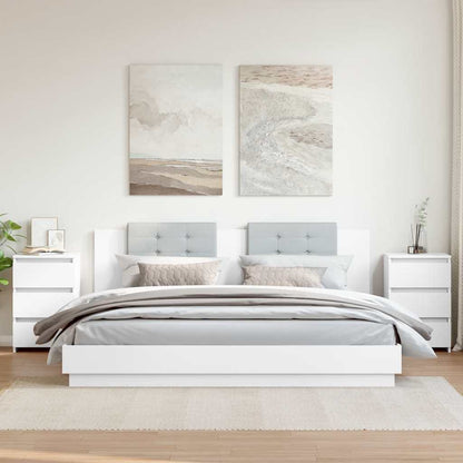 806212 vidaXL Bed Cabinets 2 pcs White 40x35x62,5 cm Engineered Wood