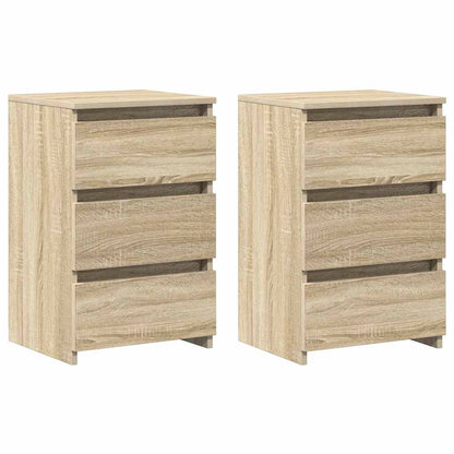 806218 vidaXL Bed Cabinets 2 pcs Sonoma Oak 40x35x62,5 cm Engineered Wood