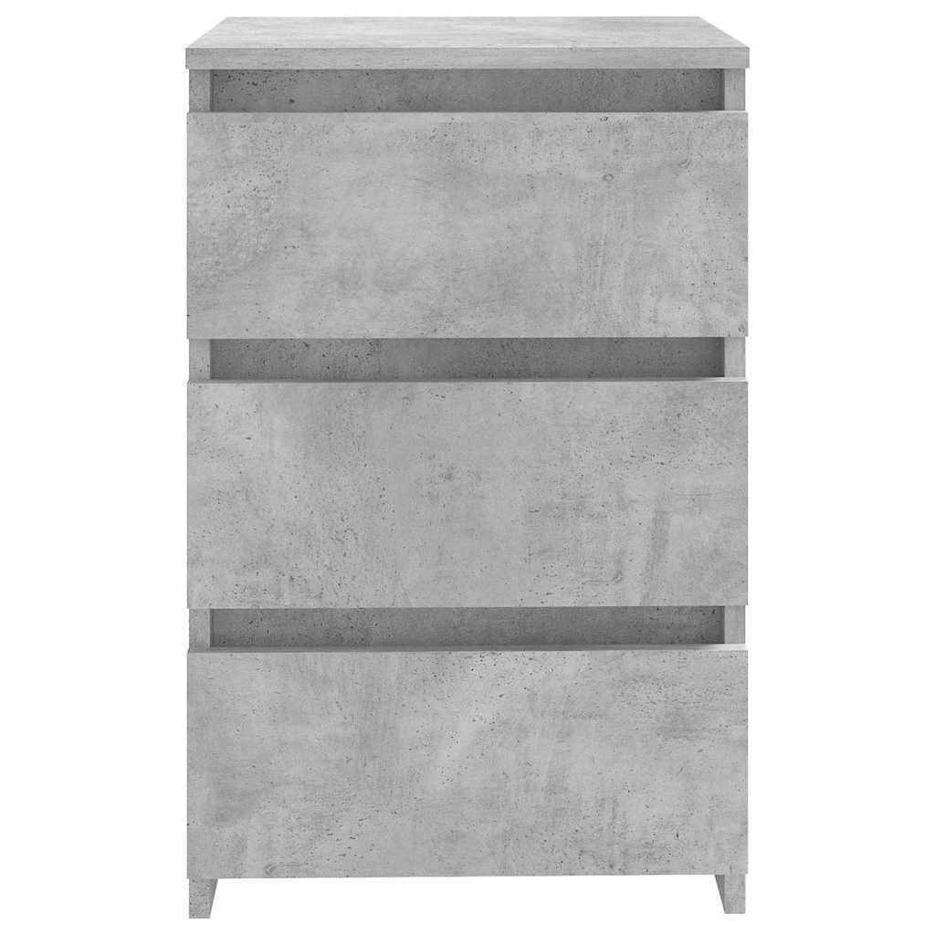 806219 vidaXL Bed Cabinet Concrete Grey 40x35x62,5 cm Engineered Wood