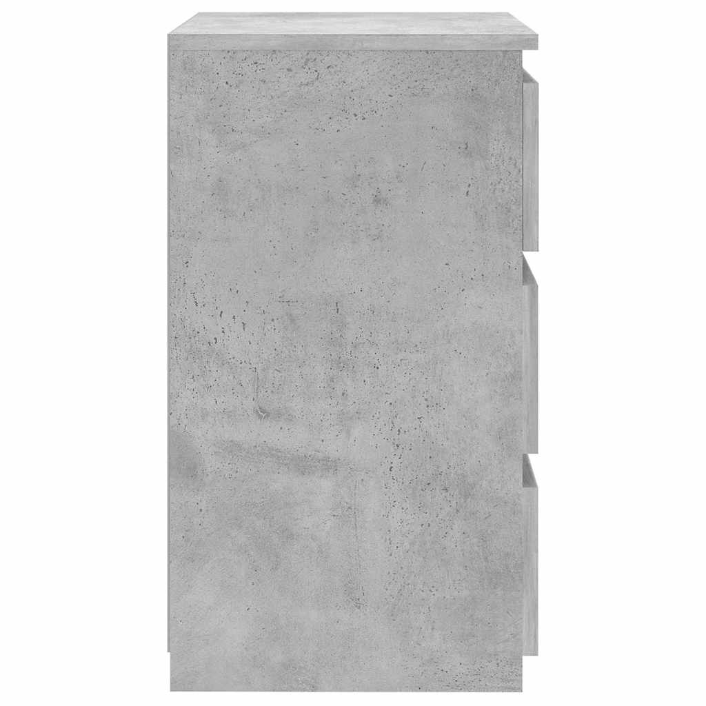 806219 vidaXL Bed Cabinet Concrete Grey 40x35x62,5 cm Engineered Wood