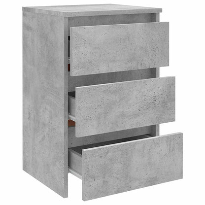 806219 vidaXL Bed Cabinet Concrete Grey 40x35x62,5 cm Engineered Wood