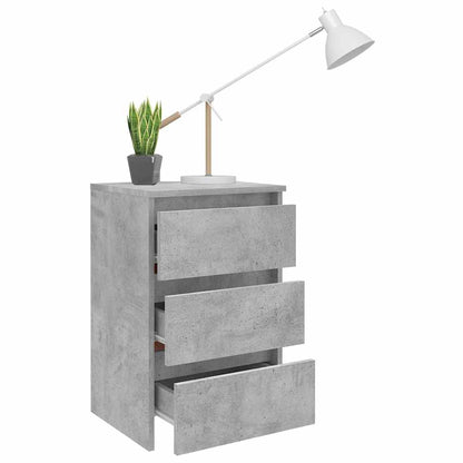806219 vidaXL Bed Cabinet Concrete Grey 40x35x62,5 cm Engineered Wood