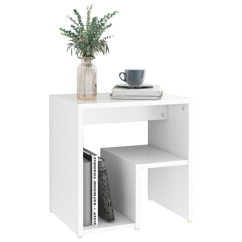 806328 vidaXL Bed Cabinet White 40x30x40 cm Engineered Wood