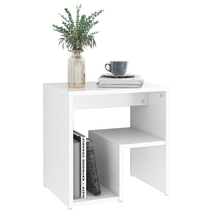 806328 vidaXL Bed Cabinet White 40x30x40 cm Engineered Wood