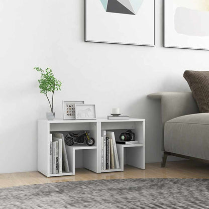 806329 vidaXL Bed Cabinets 2 pcs White 40x30x40 cm Engineered Wood