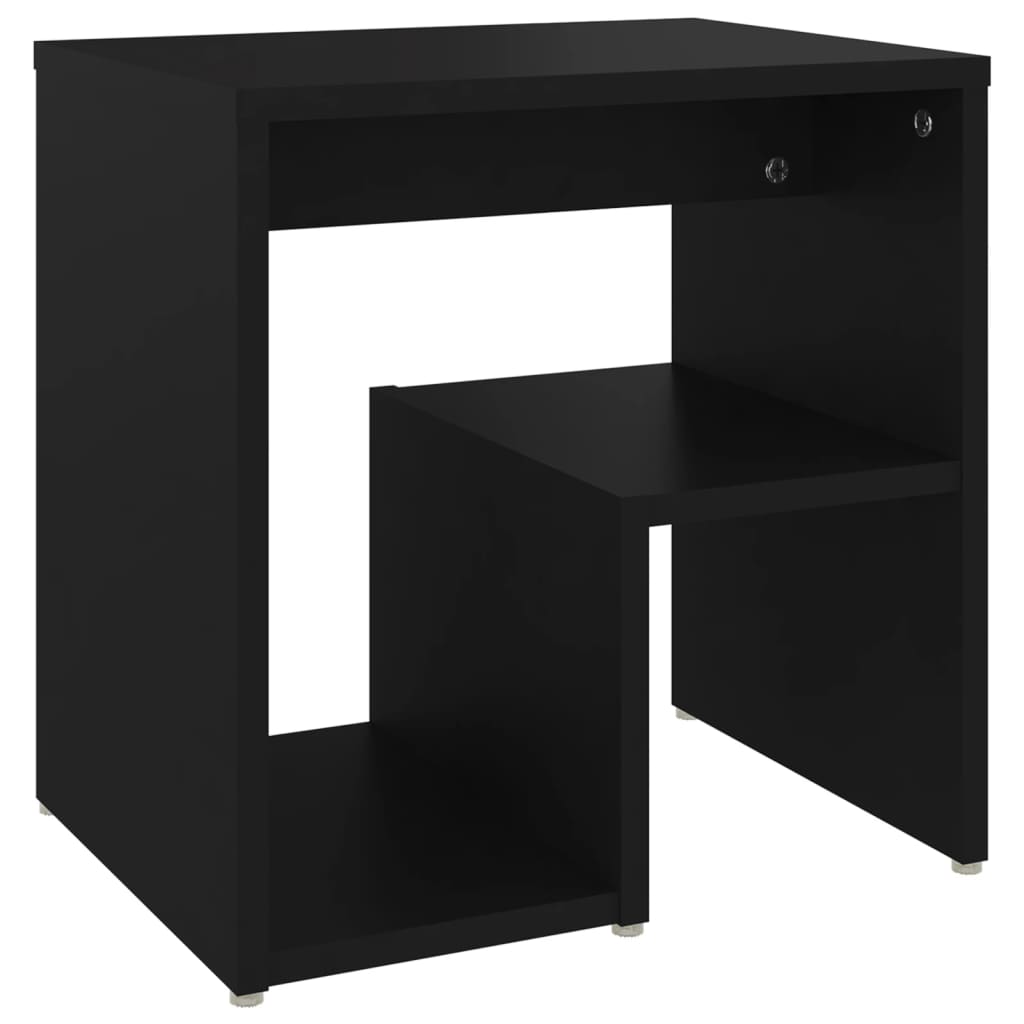 806331 vidaXL Bed Cabinets 2 pcs Black 40x30x40 cm Engineered Wood