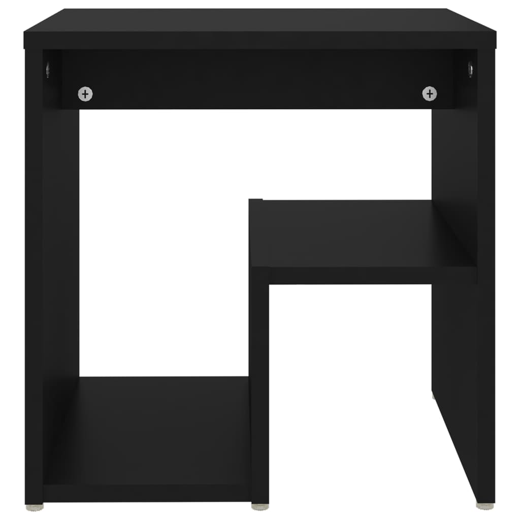 806331 vidaXL Bed Cabinets 2 pcs Black 40x30x40 cm Engineered Wood