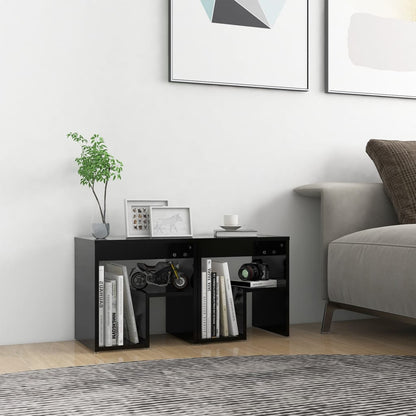 806331 vidaXL Bed Cabinets 2 pcs Black 40x30x40 cm Engineered Wood