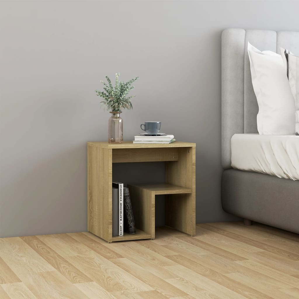 806334 vidaXL Bed Cabinet Sonoma Oak 40x30x40 cm Engineered Wood