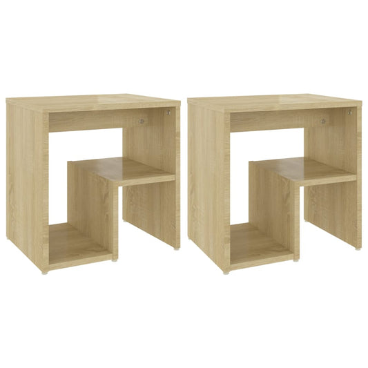806335 vidaXL Bed Cabinets 2 pcs Sonoma Oak 40x30x40 cm Engineered Wood