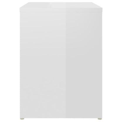 vidaXL Bed Cabinet High Gloss White 40x30x40 cm Engineered Wood