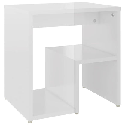 806341 vidaXL Bed Cabinets 2 pcs High Gloss White 40x30x40 cm Engineered Wood