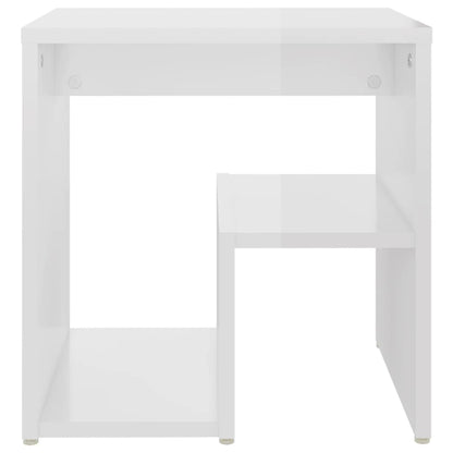 806341 vidaXL Bed Cabinets 2 pcs High Gloss White 40x30x40 cm Engineered Wood