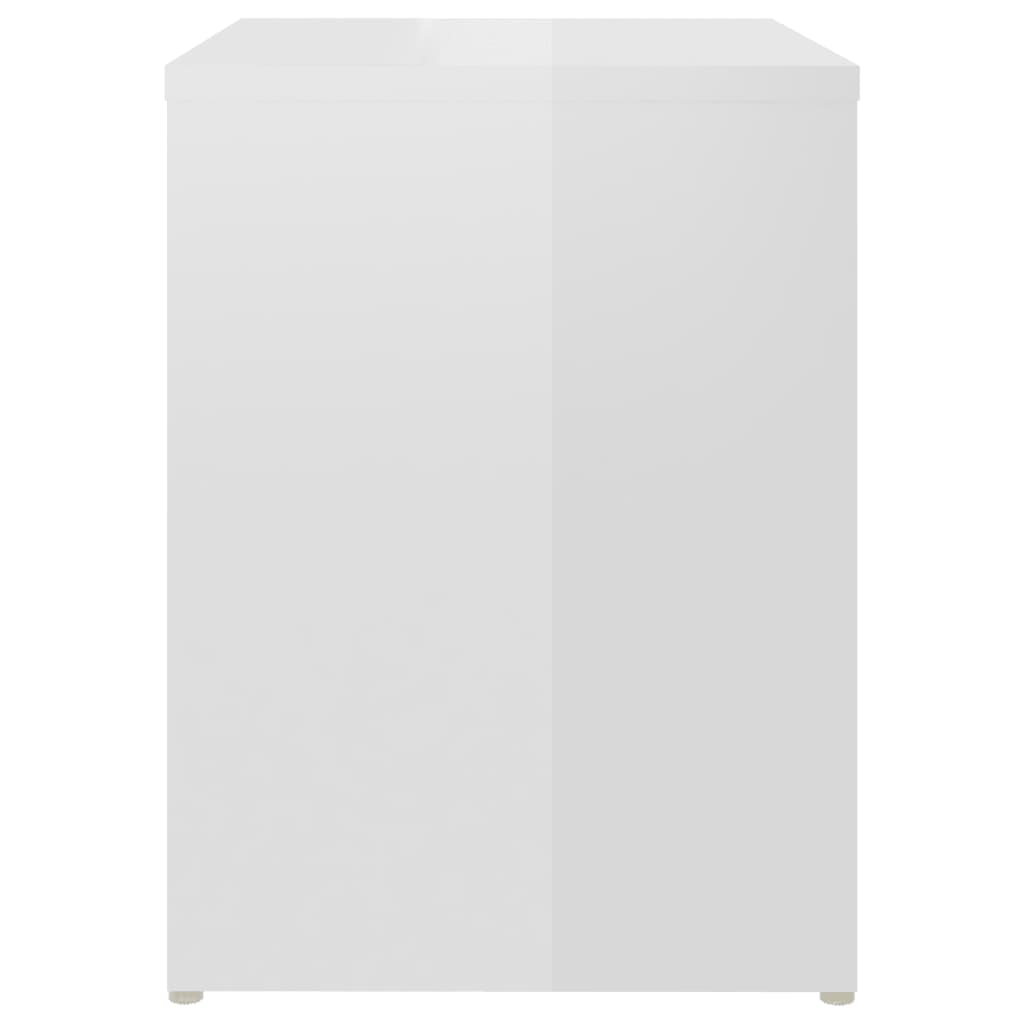 806341 vidaXL Bed Cabinets 2 pcs High Gloss White 40x30x40 cm Engineered Wood