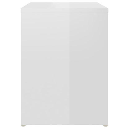 806341 vidaXL Bed Cabinets 2 pcs High Gloss White 40x30x40 cm Engineered Wood