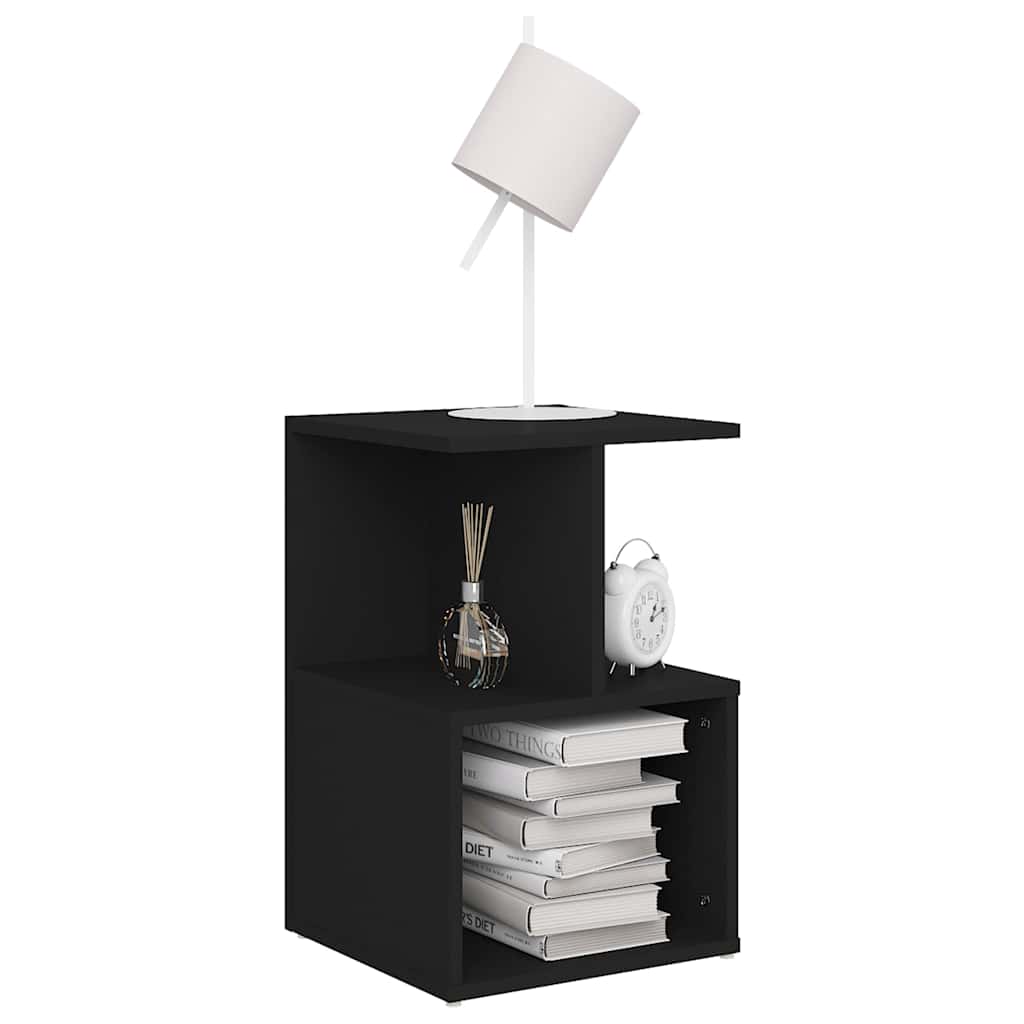 806348 vidaXL Bedside Cabinet Black 35x35x55 cm Engineered Wood