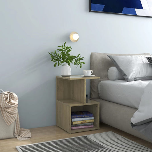 806352 vidaXL Bedside Cabinet Sonoma Oak 35x35x55 cm Engineered Wood