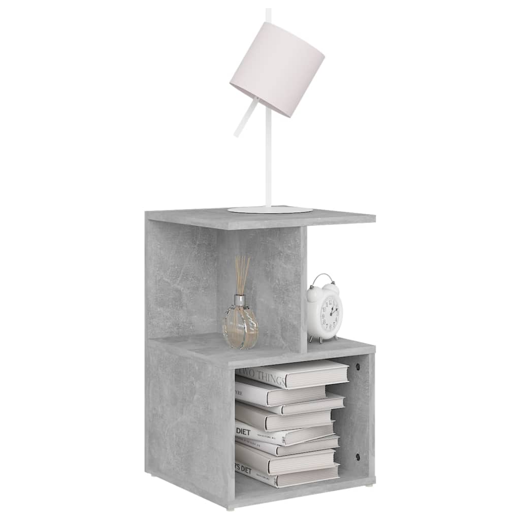 806354 vidaXL Bedside Cabinet Concrete Grey 35x35x55 cm Engineered Wood