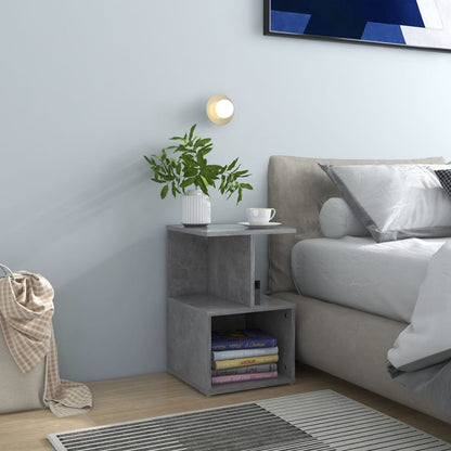 806354 vidaXL Bedside Cabinet Concrete Grey 35x35x55 cm Engineered Wood