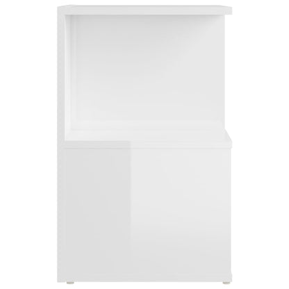 806359 vidaXL Bedside Cabinets 2 pcs High Gloss White 35x35x55 cm Engineered Wood
