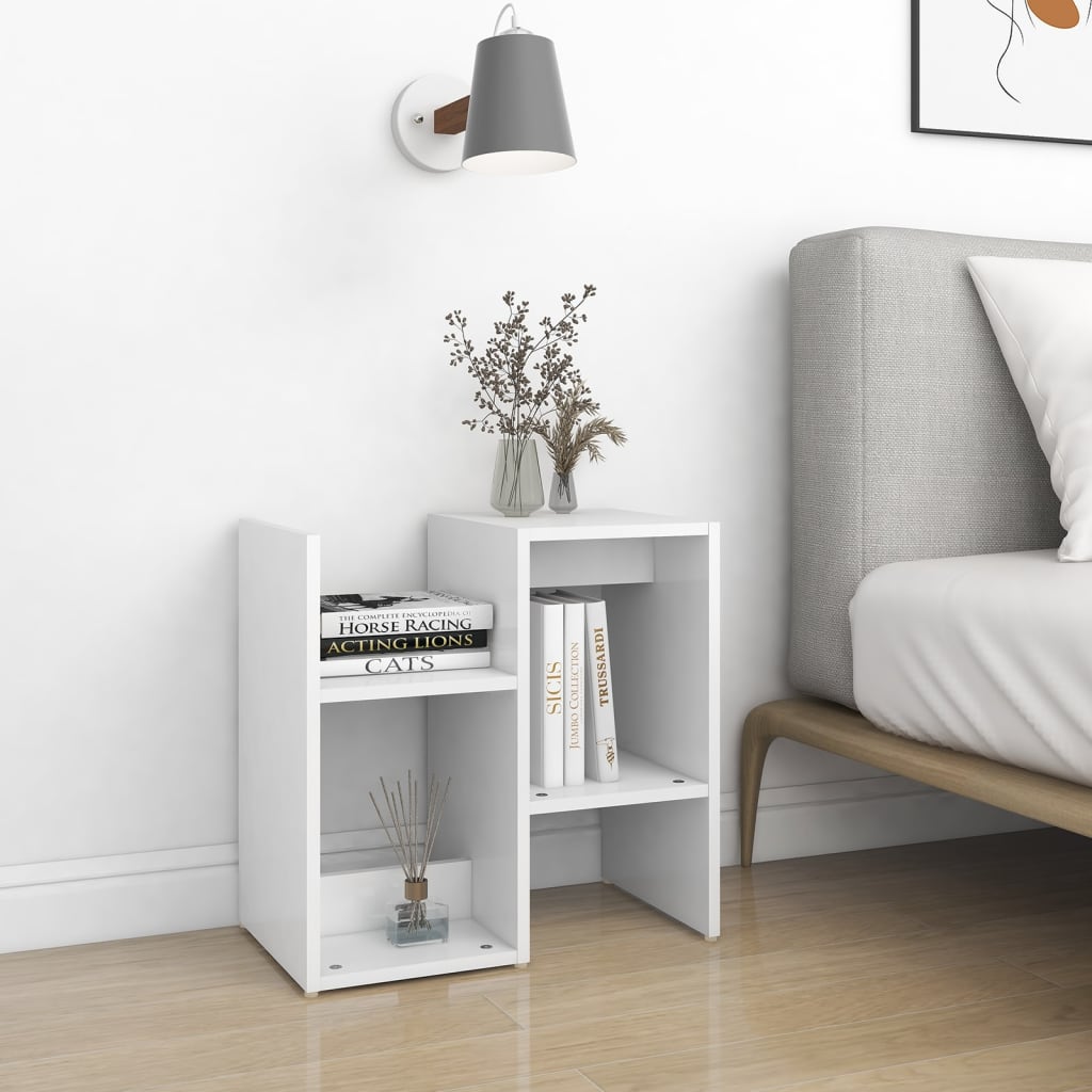 806364 vidaXL Bedside Cabinet White 50x30x51,5 cm Engineered Wood