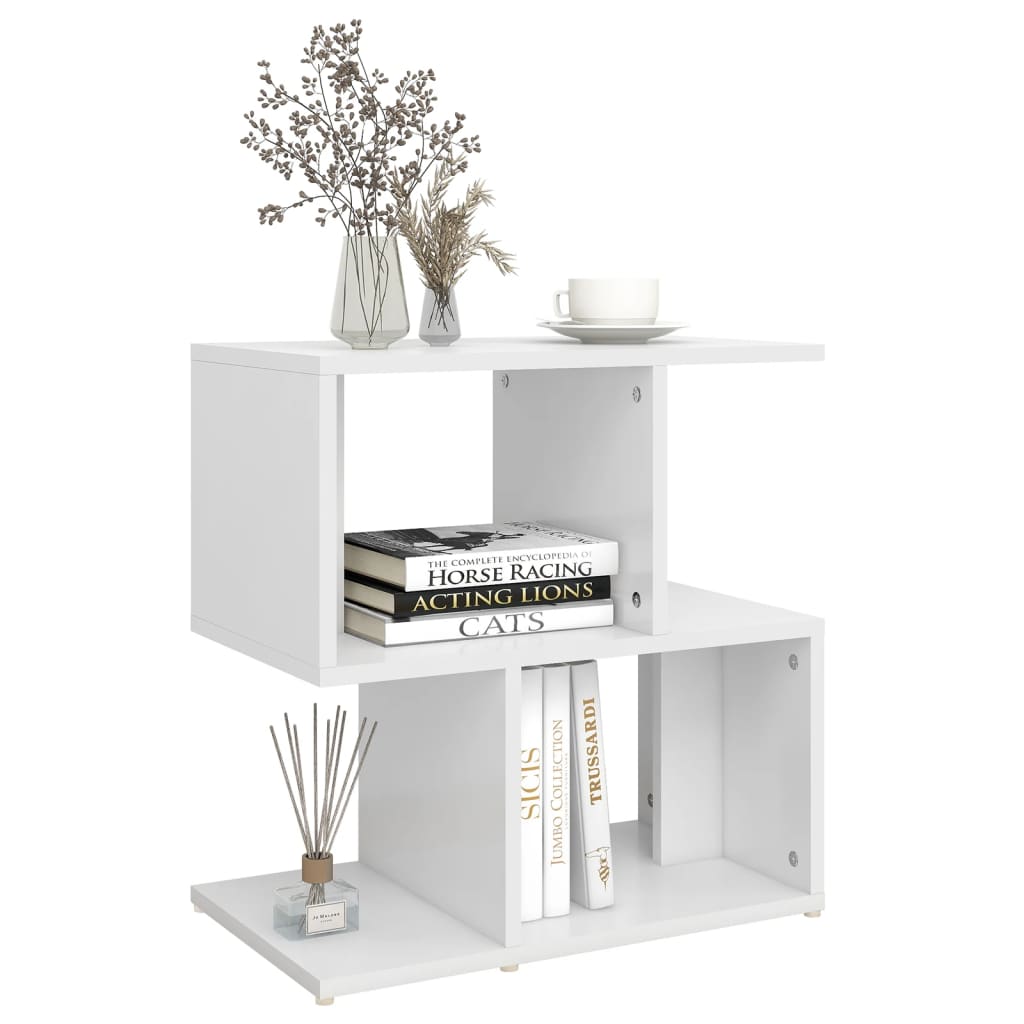 806364 vidaXL Bedside Cabinet White 50x30x51,5 cm Engineered Wood