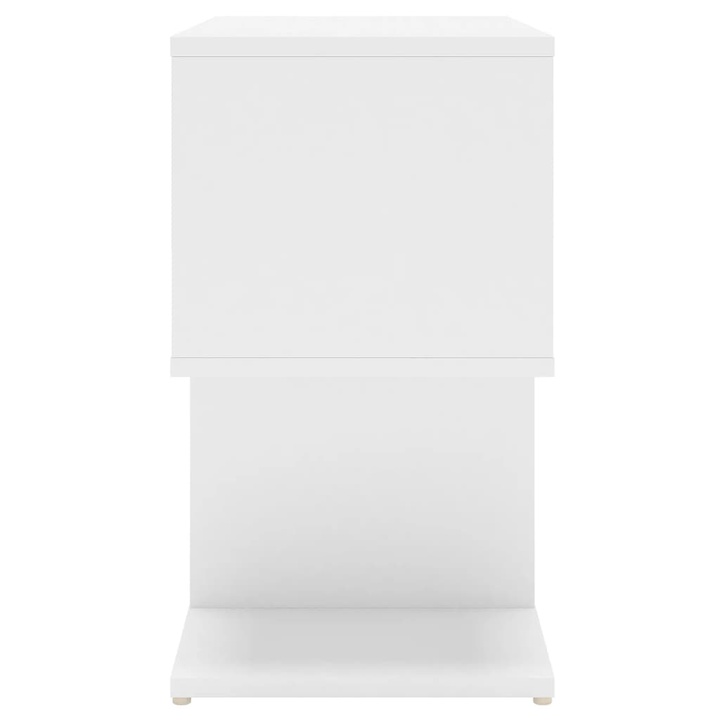806364 vidaXL Bedside Cabinet White 50x30x51,5 cm Engineered Wood